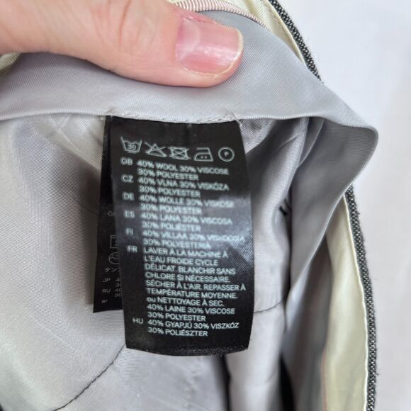 H&M Tweed Wool Blend Straight Leg Dress Pants Career Office Work Size 4 Classic - Picture 8 of 10